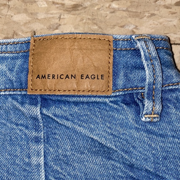 NWT American Eagle Outfitters Denim Micro Mini Super Hi-Rise A-Line Skirt size 0 - Picture 7 of 13